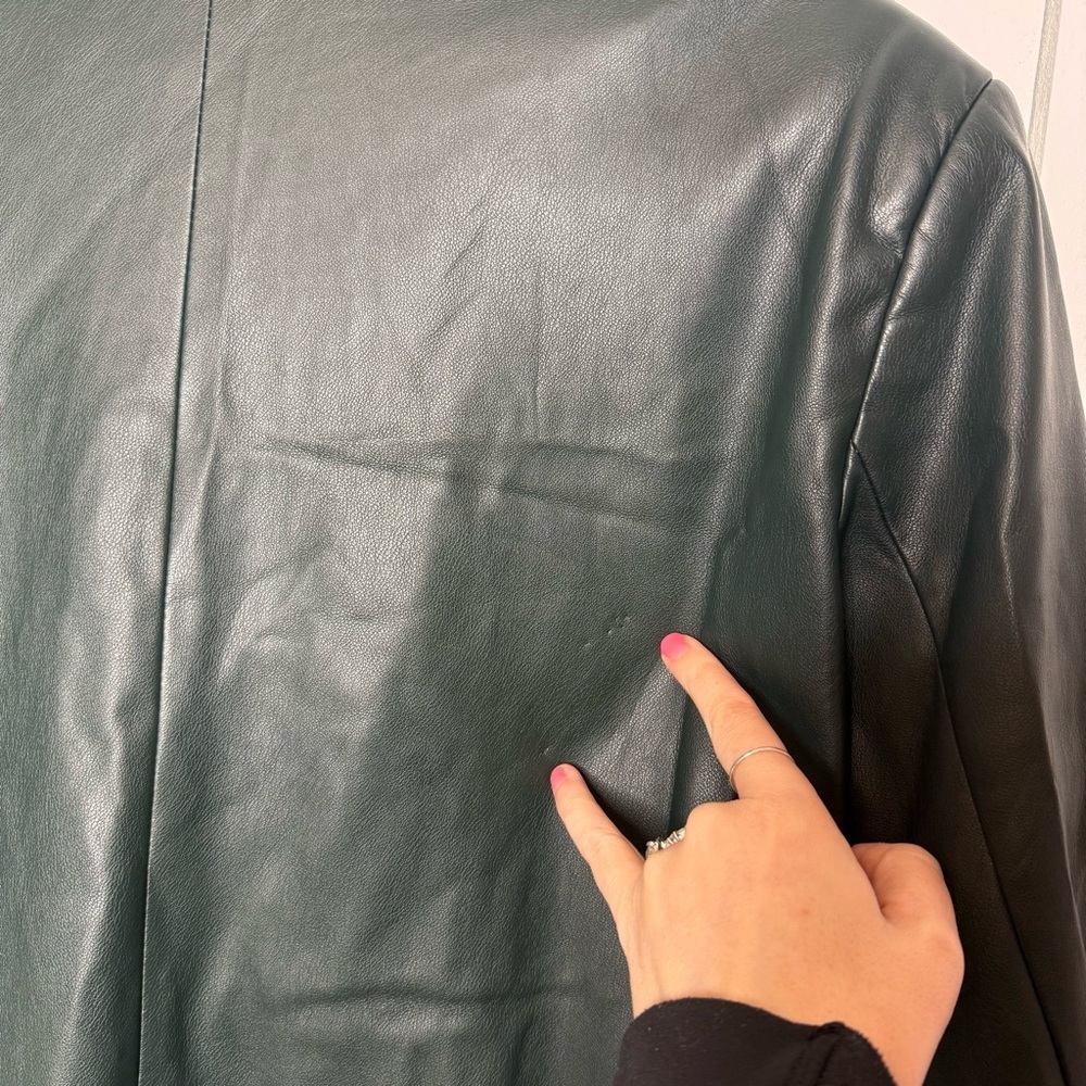 Lamarque Galia Blazer Dress Jacket Feather Trim Dark Jade XS/S - Picture 8 of 10